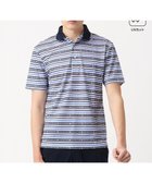 【23区 ゴルフ/23区GOLF / MEN】の【MEN】【吸水速乾・UVケア】ボーダーロゴ 半袖シャツ ネイビー系1|ID: prp329100004532354 ipo3291000000032574829