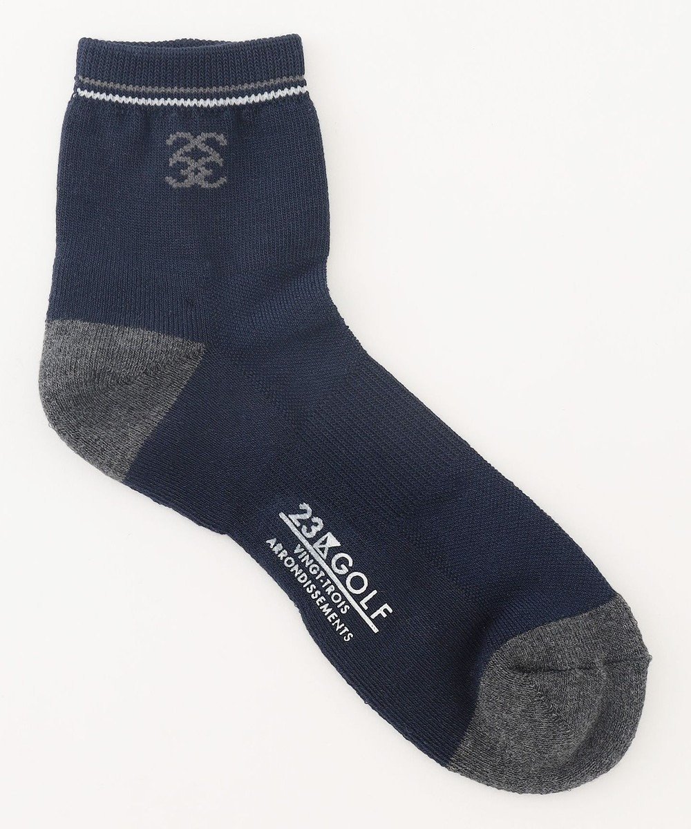 【23区 ゴルフ/23区GOLF / MEN】の【抗菌・防臭】優れたクッション性と通気性で常用使いも◎ 12センチ丈 ソックス インテリア・キッズ・メンズ・レディースファッション・服の通販 founy(ファニー) 　ファッション　Fashion　メンズファッション　MEN　シューズ・靴　Shoes/Men　2025年　2025　2025春夏・S/S　Ss,Spring/Summer,2025　クッション　Cushion　コレクション　Collection　ショート　Short　ソックス　Socks　メッシュ　Mesh　ワンポイント　One Point　夏　Summer　抗菌　Antibacterial　春　Spring　S/S・春夏　Ss・Spring/Summer　ネイビー系|ID: prp329100004532363 ipo3291000000032037555