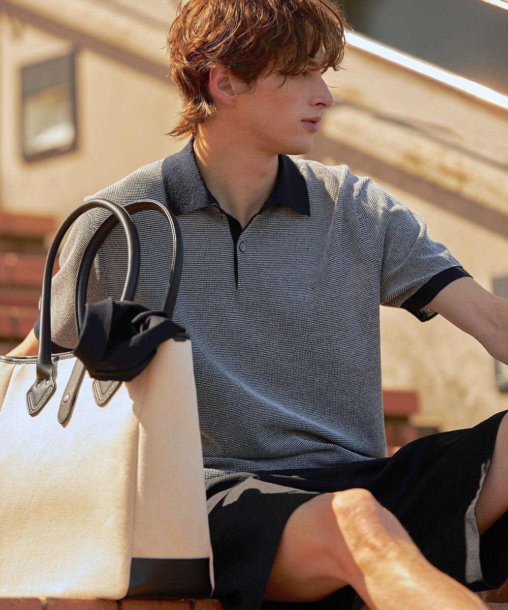 【ジェイ プレス/J.PRESS / MEN】の【ビジネス対応】【HYBRID LINEN】ニットポロシャツ インテリア・キッズ・メンズ・レディースファッション・服の通販 founy(ファニー) 　ファッション　Fashion　メンズファッション　Fashion for Men　トップス・カットソー　Cut & Sew Tops　ニット・セーター / 定番トップス　Knit Tops & Sweaters　メンズシャツ　Shirts　ポロシャツ / きれいめカジュアルスタイル　Polo Shirts　オーガニック　Organic Cotton　春　Spring　定番　Standard, Basic Item　フィット　Fit, Slim Fit　フランス　France, French　ボーダー　Border, Stripe　ポロシャツ　Polo Shirt, Collared Tee　リネン　Linen, Linen Fabric　レギュラー　Regular, Standard Fit　S/S・春夏　SS, Spring/Summer, Warm Season　再入荷　Restock / Back in Stock　おすすめ　Recommended / Our Picks　夏　Summer　ビジネス 仕事 通勤　Business / Work / Commuting　ホワイト系1|ID: prp329100004532374 ipo3291000000032990681