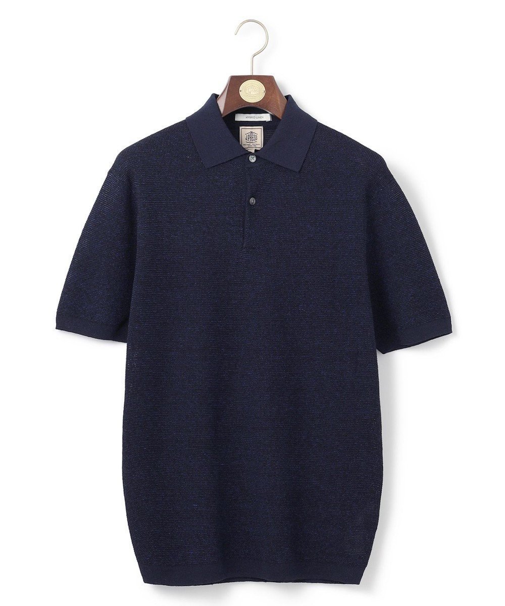 【ジェイ プレス/J.PRESS / MEN】の【ビジネス対応】【HYBRID LINEN】ニットポロシャツ インテリア・キッズ・メンズ・レディースファッション・服の通販 founy(ファニー) 　ファッション　Fashion　メンズファッション　Fashion for Men　トップス・カットソー　Cut & Sew Tops　ニット・セーター / 定番トップス　Knit Tops & Sweaters　メンズシャツ　Shirts　ポロシャツ / きれいめカジュアルスタイル　Polo Shirts　オーガニック　Organic Cotton　春　Spring　定番　Standard, Basic Item　フィット　Fit, Slim Fit　フランス　France, French　ボーダー　Border, Stripe　ポロシャツ　Polo Shirt, Collared Tee　リネン　Linen, Linen Fabric　レギュラー　Regular, Standard Fit　S/S・春夏　SS, Spring/Summer, Warm Season　再入荷　Restock / Back in Stock　おすすめ　Recommended / Our Picks　夏　Summer　ビジネス 仕事 通勤　Business / Work / Commuting　ネイビー系1|ID: prp329100004532374 ipo3291000000032990683