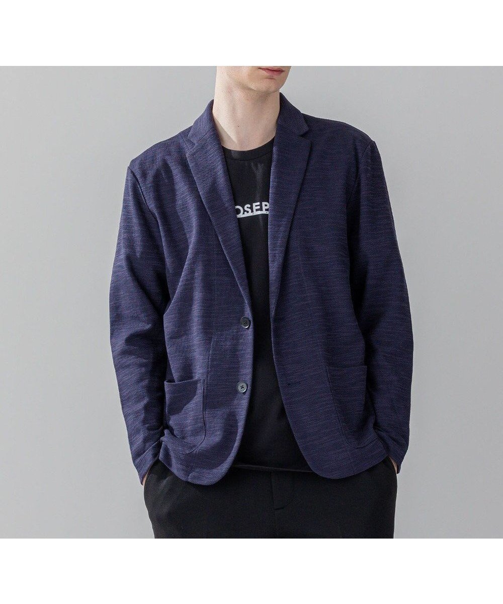 【ジョゼフ オム/JOSEPH HOMME / MEN】の【WEB・一部店舗限定 】 プリペラカノコ カットソージャケット インテリア・キッズ・メンズ・レディースファッション・服の通販 founy(ファニー) 　ファッション　Fashion　メンズファッション　MEN　アウター　Coats Outerwear/Men　テーラードジャケット　Tailored Jackets　ジャケット　Jacket　ジャージ　Jersey　スペシャル　Special　パッチ　Patch　ベーシック　Basic　ポケット　Pocket　夏　Summer　春　Spring　S/S・春夏　Ss・Spring/Summer　ネイビー系|ID: prp329100004532389 ipo3291000000032037658