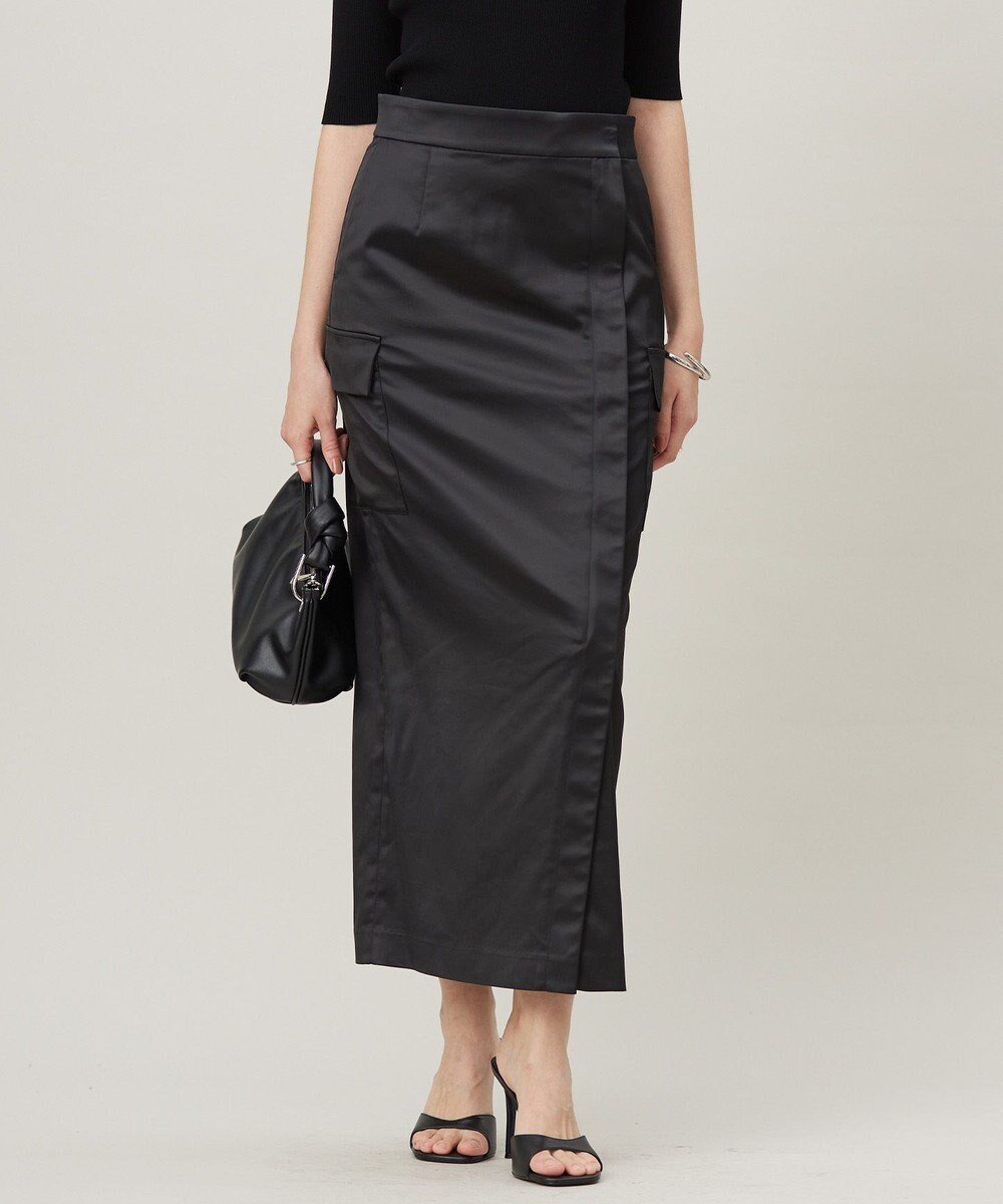 【アイシービー/iCB】の【洗える】 ハイマルチストレッチサテン スカート インテリア・キッズ・メンズ・レディースファッション・服の通販 founy(ファニー) ファッション Fashion レディースファッション Fashion for Women スカート Skirts 2025年 2025 2025春夏・S/S Spring/Summer 2025 SS25 サテン Satin, Glossy Fabric ストレッチ Stretch, Stretchy Fabric スマート Smart, Elegant スリット Slit, Slit Detail フロント Front, Front Design ラップ Wrap, Wrap Design 夏 Summer 春 Spring S/S・春夏 SS, Spring/Summer, Warm Season 洗える Machine Washable ブラック系|ID: prp329100004532400 ipo3291000000035543832