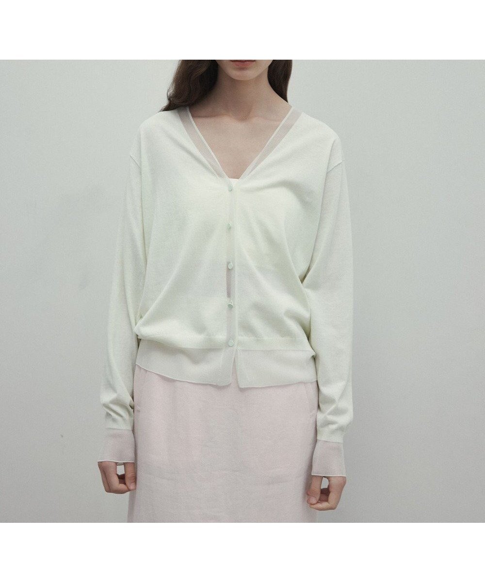 【ベイジ,/BEIGE,】の【洗える】JULIE / シルク混シアーVネックカーディガン インテリア・キッズ・メンズ・レディースファッション・服の通販 founy(ファニー) 　ファッション　Fashion　レディースファッション　WOMEN　トップス・カットソー　Tops/Tshirt　カーディガン　Cardigans　Vネック　V-Neck　おすすめ　Recommend　カットソー　Cut And Sew　カーディガン　Cardigan　キャミソール　Camisole　コンビ　Combination　シアー　Sheer　シルク　Silk　シンプル　Simple　今季　This Season　夏　Summer　春　Spring　S/S・春夏　Ss・Spring/Summer　洗える　Washable　A/W・秋冬　Aw・Autumn/Winter・Fw・Fall-Winter　Sage|ID: prp329100004532413 ipo3291000000032037799