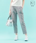 【23区 ゴルフ/NIJYUSANKU GOLF】の【WOMEN】【撥水】ギンガムサッカー テーパードパンツ グレー系3|ID: prp329100004532435 ipo3291000000032675470
