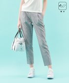 【23区 ゴルフ/NIJYUSANKU GOLF】の【WOMEN】【撥水】ギンガムサッカー テーパードパンツ グレー系3|ID: prp329100004532435 ipo3291000000034365277