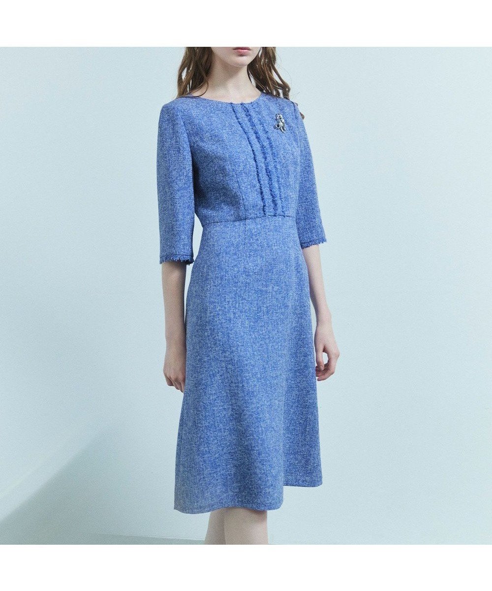 【トッカ/TOCCA】の【洗える】MIST TWEED ドレス インテリア・キッズ・メンズ・レディースファッション・服の通販 founy(ファニー) 　ファッション　Fashion　レディースファッション　WOMEN　ワンピース　Dress　ドレス　Party Dresses　2025年　2025　2025春夏・S/S　Ss,Spring/Summer,2025　ツイード　Tweed　ドレス　Dress　夏　Summer　S/S・春夏　Ss・Spring/Summer　洗える　Washable　A/W・秋冬　Aw・Autumn/Winter・Fw・Fall-Winter　ブルー系|ID: prp329100004532437 ipo3291000000032167346
