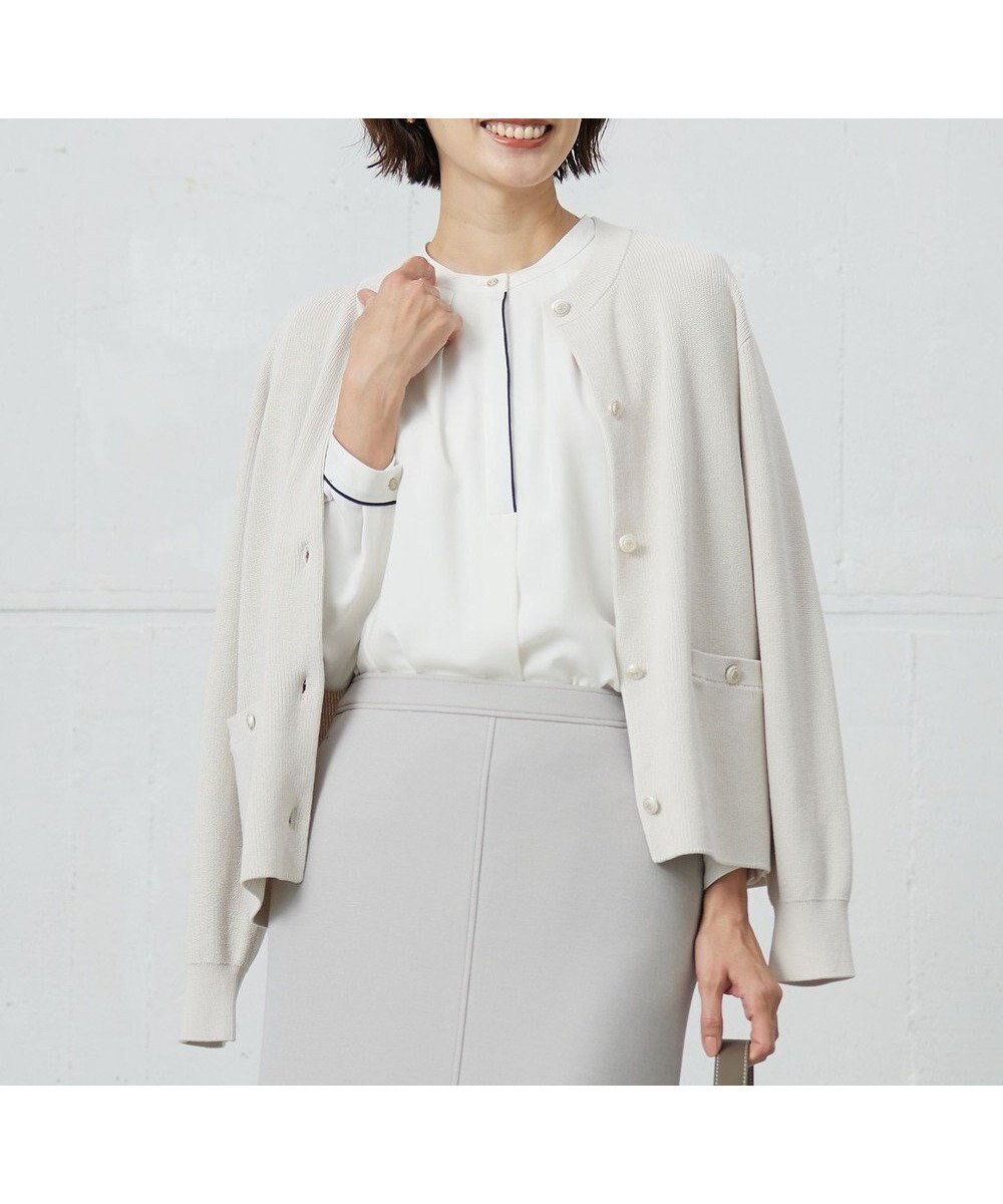 【ジェイ プレス/J.PRESS】の【洗える】ORGANIC GASS COTTON クルーネック アウター インテリア・キッズ・メンズ・レディースファッション・服の通販 founy(ファニー) 　ファッション　Fashion　レディースファッション　WOMEN　アウター　Coat Outerwear　ジャケット　Jackets　インド　India　オーガニック　Organic　春　Spring　洗える　Washable　畦　Ridge　クラシック　Classic　シルク　Silk　ジャケット　Jacket　バランス　Balance　ミドル　Middle　メタル　Metal　S/S・春夏　Ss・Spring/Summer　夏　Summer　ビジネス 仕事 通勤　Business　ベージュ系|ID: prp329100004532448 ipo3291000000032129654