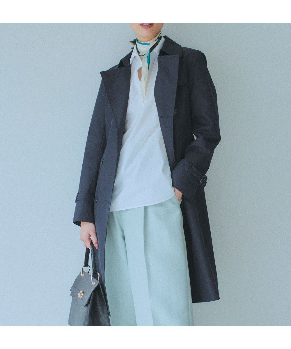 【23区/NIJYUSANKU】のコットンポリエステルギャバジン ロング トレンチコート 人気、トレンドファッション・服の通販 founy(ファニー) 　ファッション　Fashion　レディースファッション　WOMEN　アウター　Coat Outerwear　コート　Coats　ジャケット　Jackets　トレンチコート　Trench Coats　春　Spring　ショート　Short　ジャケット　Jacket　スーツ　Suit　セットアップ　Set Up　デニム　Denim　定番　Standard　パターン　Pattern　ベーシック　Basic　ロング　Long　S/S・春夏　Ss・Spring/Summer　夏　Summer　2024年　2024　2024春夏・S/S　Ss,Spring/Summer,2024　エレガント 上品　Elegant　 other-1|ID: prp329100004532471 ipo3291000000032038104
