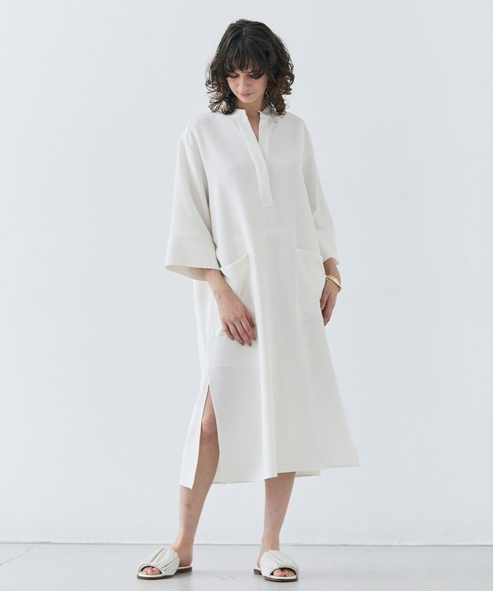 【ベイジ,/BEIGE,】の【洗える】RUE / クロスオーバーVネックワンピース インテリア・キッズ・メンズ・レディースファッション・服の通販 founy(ファニー) https://founy.com/ ファッション Fashion レディースファッション Ladies' Fashion Online ワンピース Dress とろみ Thickness カットソー Cut And Sew スタンド Stand タートル Turtle リラックス Relax ロング Long ワイド Wide エレガント 上品 Elegant ビジネス 仕事 通勤 Business 夏 Summer 春 Spring S/S・春夏 Ss・Spring/Summer 洗える Washable A/W・秋冬 Aw・Autumn/Winter・Fw・Fall-Winter |ID: prp329100004532480 ipo3291000000032662817