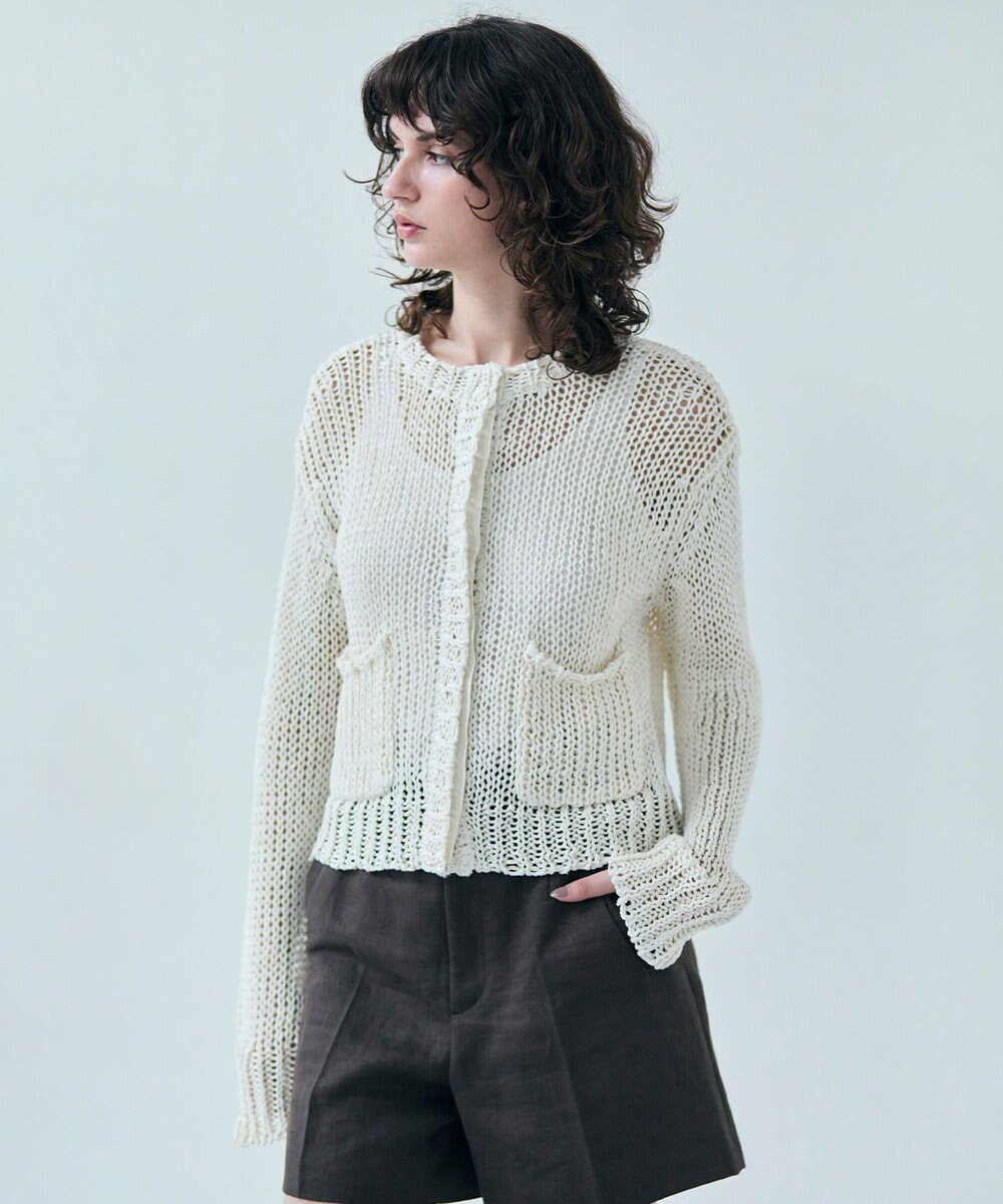【ベイジ,/BEIGE,】の【洗える】THYME / クルーネックコットンメッシュカーディガン 人気、トレンドファッション・服の通販 founy(ファニー) 　ファッション　Fashion　レディースファッション　Ladies' Fashion Online　トップス・カットソー　Tops/Tshirt　カーディガン　Cardigans　カーディガン　Cardigan　コンパクト　Compact　リネン　Linen　ロング　Long　夏　Summer　春　Spring　S/S・春夏　Ss・Spring/Summer　洗える　Washable　羽織　Haori　 other-1|ID: prp329100004532490 ipo3291000000032685816