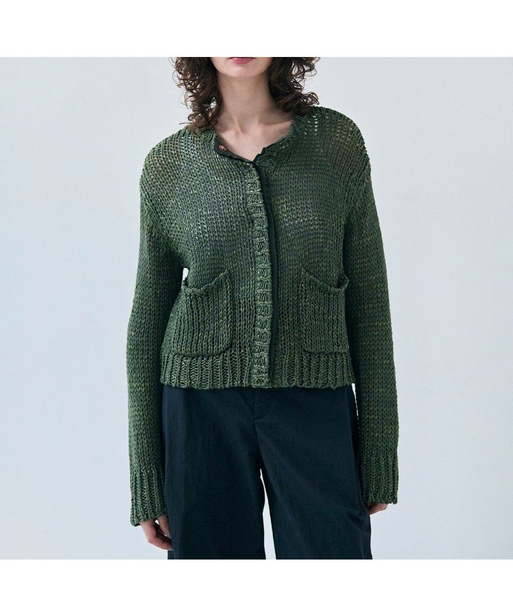 【ベイジ,/BEIGE,】の【洗える】THYME / クルーネックコットンメッシュカーディガン インテリア・キッズ・メンズ・レディースファッション・服の通販 founy(ファニー) 　ファッション　Fashion　レディースファッション　Ladies' Fashion Online　トップス・カットソー　Tops/Tshirt　カーディガン　Cardigans　カーディガン　Cardigan　コンパクト　Compact　リネン　Linen　ロング　Long　夏　Summer　春　Spring　S/S・春夏　Ss・Spring/Summer　洗える　Washable　羽織　Haori　Olive|ID: prp329100004532490 ipo3291000000032685818