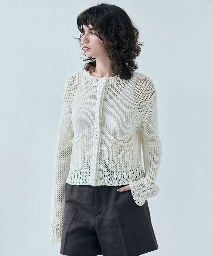 【ベイジ,/BEIGE,】の【洗える】THYME / クルーネックコットンメッシュカーディガン インテリア・キッズ・メンズ・レディースファッション・服の通販 founy(ファニー) https://founy.com/ ファッション Fashion レディースファッション Fashion for Women トップス・カットソー Cut & Sew Tops カーディガン・羽織り Layered Style Cardigans カーディガン Cardigan, Knitwear コンパクト Compact, Small Size リネン Linen, Linen Fabric ロング Long, Long-Length 夏 Summer 春 Spring S/S・春夏 SS, Spring/Summer, Warm Season 洗える Machine Washable 羽織 Haori, Light Jacket |ID: prp329100004532490 ipo3291000000033632684
