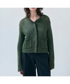 【ベイジ,/BEIGE,】の【洗える】THYME / クルーネックコットンメッシュカーディガン Olive|ID: prp329100004532490 ipo3291000000035910082