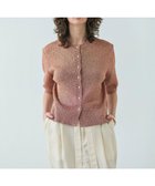【ベイジ,/BEIGE,】の【洗える】VANDA / ラメ入りクルーネック半袖カーディガン Dark Nude|ID: prp329100004532491 ipo3291000000033229199