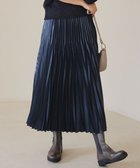 【23区/NIJYUSANKU】の【杏さん着用/洗える】レザーライクプリーツ スカート ネイビー系|ID: prp329100004532492 ipo3291000000032038243