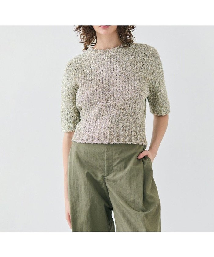 【ベイジ,/BEIGE,】の【洗える・Precious 4月号掲載】TRITOMA / ラメクルーネック半袖ニット インテリア・キッズ・メンズ・レディースファッション・服の通販 founy(ファニー) https://founy.com/ 雑誌掲載アイテム Magazine Picks & Fashion Features ファッション雑誌 Fashion Magazines プレシャス Precious ファッション Fashion レディースファッション Fashion for Women トップス・カットソー Cut & Sew Tops ニット Knit Tops & Sweaters 春 Spring 洗える Machine Washable コンパクト Compact, Small Size 4月号 April Issue シルバー Silver, Metallic Silver セーター Sweater, Knitwear 雑誌 Magazine, Fashion Magazine デニム Denim, Jeans Material 半袖 Short Sleeve, Half Sleeve S/S・春夏 SS, Spring/Summer, Warm Season 夏 Summer |ID: prp329100004532527 ipo3291000000033577606