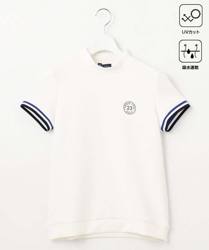 【23区 ゴルフ/NIJYUSANKU GOLF】の【WOMEN】【吸水速乾・UVケア】袖ライン モックネックシャツ インテリア・キッズ・メンズ・レディースファッション・服の通販 founy(ファニー) https://founy.com/ ファッション Fashion レディースファッション WOMEN トップス・カットソー Tops/Tshirt シャツ/ブラウス Shirts/Blouses ロング / Tシャツ T-Shirts カットソー Cut and Sewn カットソー Cut And Sew バランス Balance フィット Fit ボトム Bottom モックネック Mock Neck ロング Long ワンポイント One Point 再入荷 Restock/Back In Stock/Re Arrival 吸水 Water Absorption 夏 Summer 春 Spring S/S・春夏 Ss・Spring/Summer |ID: prp329100004532531 ipo3291000000032038519