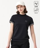 【23区 ゴルフ/NIJYUSANKU GOLF】の【WOMEN】【吸水速乾・UVケア】袖ライン モックネックシャツ ブラック系|ID: prp329100004532531 ipo3291000000032038524