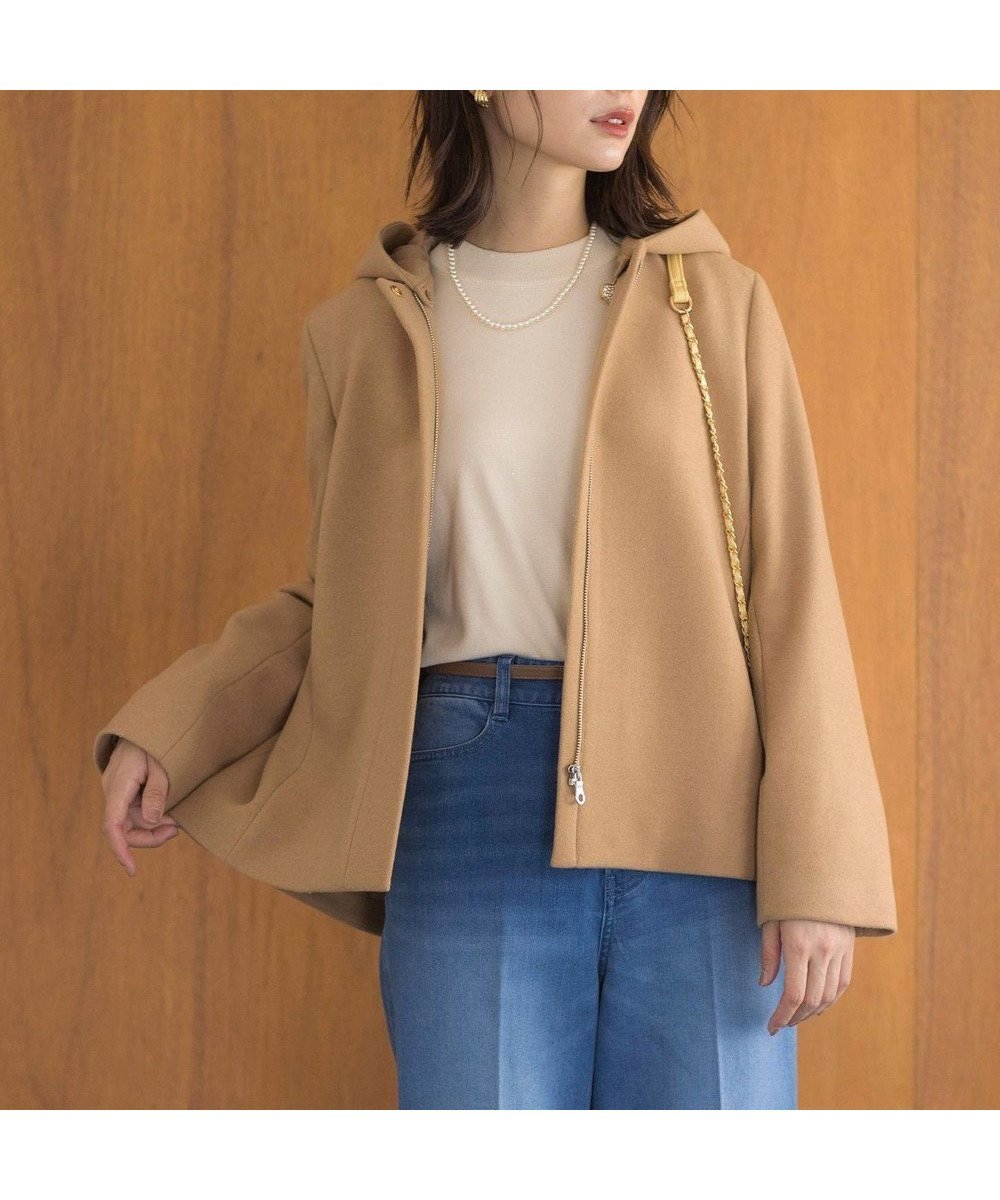 【組曲/KUMIKYOKU】の【2WAY】ウールモッサ ショートコート インテリア・キッズ・メンズ・レディースファッション・服の通販 founy(ファニー) 　ファッション　Fashion　レディースファッション　Fashion for Women　アウター　Coat / Outerwear Collection　コート・ロングコート・ピーコート　Long Coats, Peacoats & More　レディースジャケット・軽アウター　Jackets　ショート　Short, Short Length　ジャケット　Jacket, Outerwear　人気　Popular, Best Seller　パターン　Pattern, Design Print　ベーシック　Basic, Essential　ボトム　Bottoms, Lower Wear　A/W・秋冬　Autumn/Winter　エレガント 上品　Elegant　ベージュ系|ID: prp329100004532546 ipo3291000000033661042