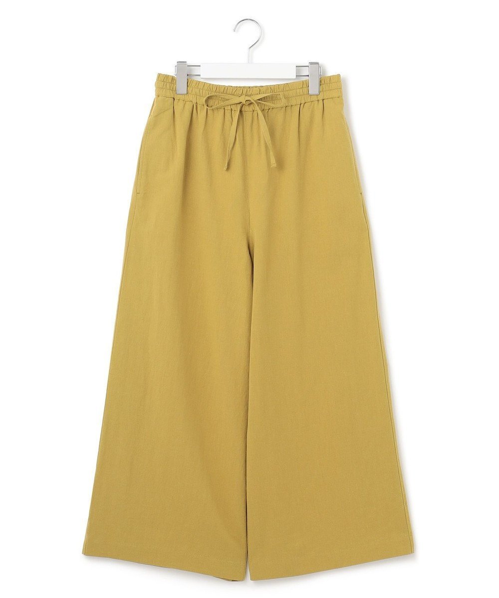 【ジェイプレスヨークストリート/J.PRESS YORK STREET】の【WOMEN】ワンウォッシュリネンコットン ワイドパンツ インテリア・キッズ・メンズ・レディースファッション・服の通販 founy(ファニー) 　ファッション　Fashion　レディースファッション　Ladies' Fashion Online　パンツ　Pants　春　Spring　サンダル　Sandals　ショート　Short　スニーカー　Sneakers　タンク　Tank　ポケット　Pocket　リネン　Linen　リラックス　Relax　ワイド　Wide　S/S・春夏　Ss・Spring/Summer　夏　Summer　イエロー系|ID: prp329100004532548 ipo3291000000032336788