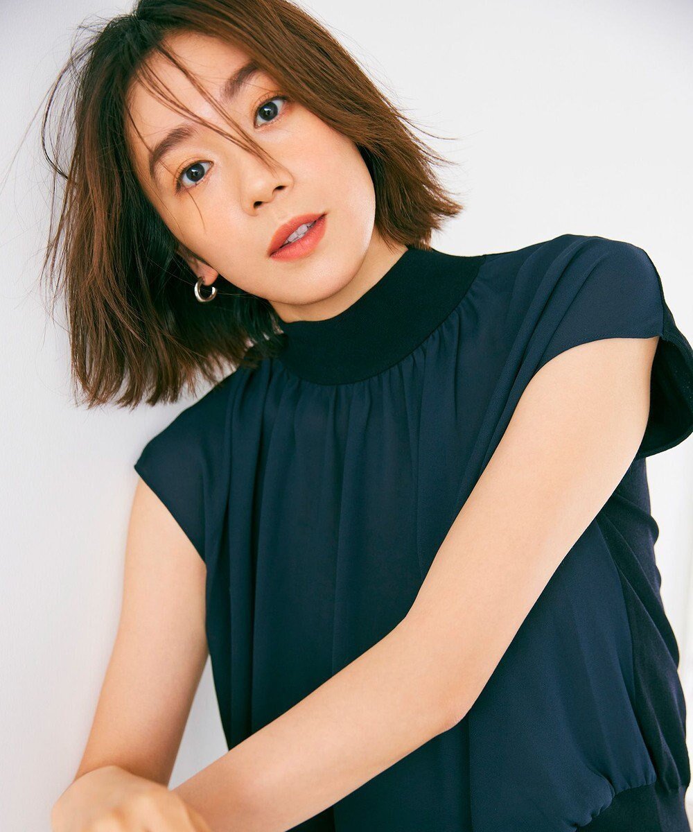 【ベイジ,/BEIGE,】のMONSTERA / ニットブラウス インテリア・キッズ・メンズ・レディースファッション・服の通販 founy(ファニー) 　ファッション　Fashion　レディースファッション　WOMEN　トップス・カットソー　Tops/Tshirt　ニット　Knit Tops　シャツ/ブラウス　Shirts/Blouses　2023年　2023　2023春夏・S/S　Ss,Spring/Summer,2023　ギャザー　Gather　サマー　Summer　ストレッチ　Stretch　セーター　Sweater　ボトム　Bottom　夏　Summer　春　Spring　S/S・春夏　Ss・Spring/Summer　Navy|ID: prp329100004532556 ipo3291000000032038712