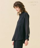 【ベイジ,/BEIGE,】の【WEB限定・洗える】CELOSIA / シアースリーブスタンドカラーブラウス Black|ID: prp329100004532557 ipo3291000000033076714