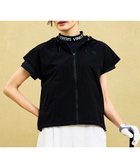 【23区 ゴルフ/NIJYUSANKU GOLF】の【WOMEN】【吸水速乾/UVケア】シアーな素材感が映える!アクティブに動けるショート丈フードベスト ブラック系|ID: prp329100004532562 ipo3291000000032038738