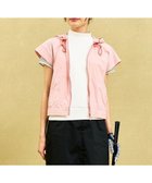 【23区 ゴルフ/NIJYUSANKU GOLF】の【WOMEN】【吸水速乾/UVケア】シアーな素材感が映える!アクティブに動けるショート丈フードベスト ピンク系|ID: prp329100004532562 ipo3291000000032038739