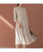 【組曲/KUMIKYOKU】の【KUMIKYOKU NAVY】ジャージーコンビプリーツ ワンピース 人気、トレンドファッション・服の通販 founy(ファニー) ファッション Fashion レディースファッション Fashion for Women ワンピース Dresses カーディガン Cardigan, Knitwear コレクション Collection, Seasonal Line コンパクト Compact, Small Size コンビ Combo, Combination Style ジャケット Jacket, Outerwear ストレッチ Stretch, Stretchy Fabric ツイード Twill, Twill Weave ドレープ Drape, Draping Fabric フォルム Silhouette, Form フォーマル Formal, Dressy プリーツ Pleats, Pleated A/W・秋冬 Autumn/Winter 2022年 2022 S/S・春夏 SS, Spring/Summer, Warm Season 2022-2023秋冬・A/W Autumn/Winter 2022–23 AW22–23 夏 Summer エレガント 上品 Elegant セレモニー Ceremony 結婚式 Wedding ビジネス 仕事 通勤 Business / Work / Commuting thumbnail ベージュ系|ID: prp329100004532569 ipo3291000000036898925