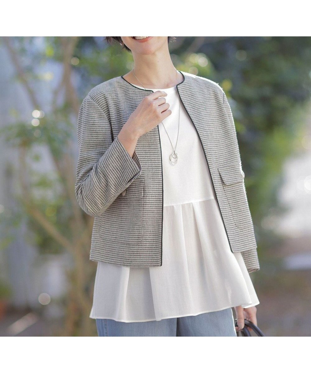 【ジェイ プレス/J.PRESS】の【洗える】Calameraリングメッシュ ジャケット インテリア・キッズ・メンズ・レディースファッション・服の通販 founy(ファニー) 　ファッション　Fashion　レディースファッション　WOMEN　アウター　Coat Outerwear　ジャケット　Jackets　春　Spring　洗える　Washable　クラシック　Classic　コンパクト　Compact　ショート　Short　ジャケット　Jacket　ツイード　Tweed　デニム　Denim　バランス　Balance　フロント　Front　ポケット　Pocket　メッシュ　Mesh　メランジ　Melange　ワイド　Wide　S/S・春夏　Ss・Spring/Summer　夏　Summer　エレガント 上品　Elegant　モノトーン系|ID: prp329100004532570 ipo3291000000032134740