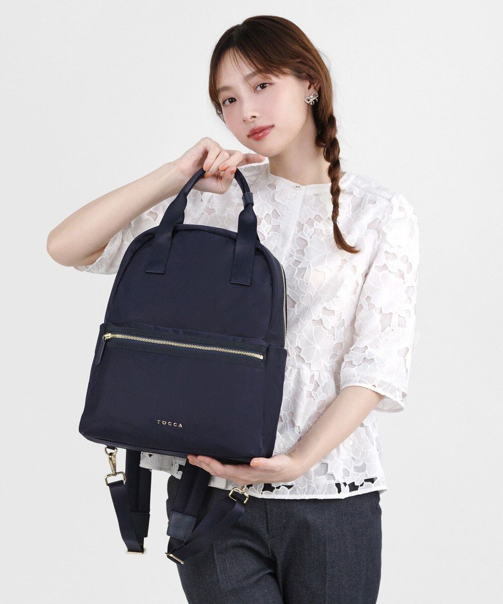 【トッカ/TOCCA】の【A4サイズ対応・撥水】ARDOR BUSINESS BACKPACK バックパック インテリア・キッズ・メンズ・レディースファッション・服の通販 founy(ファニー) 　ファッション　Fashion　レディースファッション　WOMEN　バッグ　Bag　クッション　Cushion　ショルダー　Shoulder　ジップ　Zip　スクエア　Square　財布　Wallet　フォルム　Form　フロント　Front　ボストンバッグ　Boston Bag　ポケット　Pocket　メッシュ　Mesh　リュック　Ruck Sack　S/S・春夏　Ss・Spring/Summer　夏　Summer　ビジネス 仕事 通勤　Business　2025年　2025　2025春夏・S/S　Ss,Spring/Summer,2025　ネイビー系|ID: prp329100004532576 ipo3291000000032038789