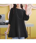 【ティアクラッセ/Tiaclasse】の【洗える】裾フリルパフ袖チュニック ブラック|ID: prp329100004532577 ipo3291000000032578734