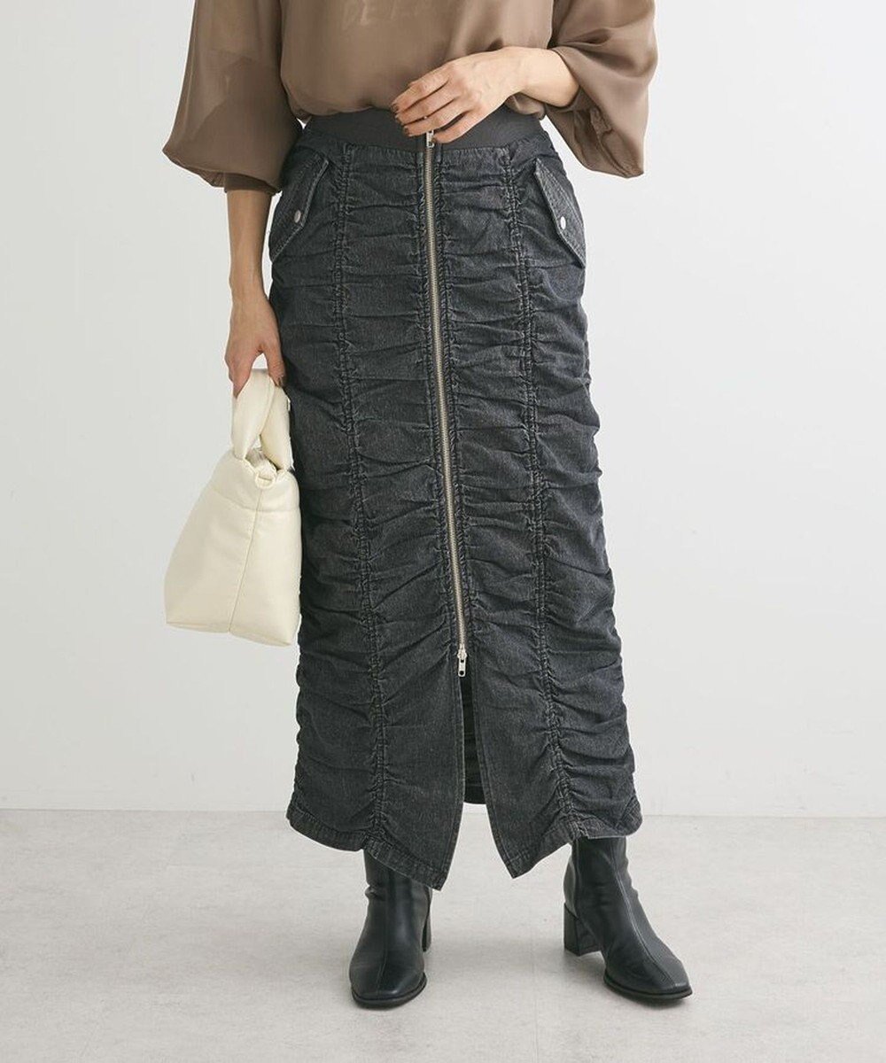 【グリーンパークス/Green Parks】の・SUGAR SPOONデニムフロントZIPナロースカート 人気、トレンドファッション・服の通販 founy(ファニー) ファッション Fashion レディースファッション Fashion for Women スカート Skirts ギャザー Gathered, Ruffled ジップ Zip, Zipper ダブル Double, Double-Breasted デニム Denim, Jeans Material トレンド Trend, Trending Now フロント Front, Front Design ポケット Pocket, Pocket Detail ロング Long, Long-Length A/W・秋冬 Autumn/Winter other-1|ID: prp329100004532586 ipo3291000000033678876