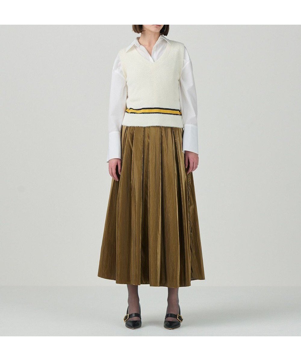 【グレース コンチネンタル/GRACE CONTINENTAL】のタックロングスカート インテリア・キッズ・メンズ・レディースファッション・服の通販 founy(ファニー) ファッション Fashion レディースファッション Fashion for Women スカート Skirts ロングスカート Long Skirts / Maxi & Midi Skirts コーティング Coating, Coated Finish シルバー Silver, Metallic Silver ベスト Vest, Waistcoat ロング Long, Long-Length 夏 Summer S/S・春夏 SS, Spring/Summer, Warm Season A/W・秋冬 Autumn/Winter ゴールド|ID: prp329100004532596 ipo3291000000034189157