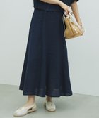 【23区/NIJYUSANKU】の【洗える】LIBECOリネン フレアスカート ネイビー系|ID: prp329100004532601 ipo3291000000032038894