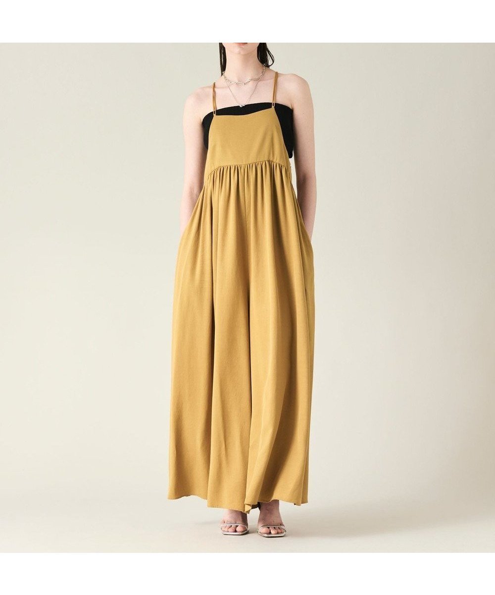 【グレース コンチネンタル/GRACE CONTINENTAL】のアメスリキャミサロペット 人気、トレンドファッション・服の通販 founy(ファニー) 　ファッション　Fashion　レディースファッション　WOMEN　トップス・カットソー　Tops/Tshirt　キャミソール / ノースリーブ　No Sleeves　ワンピース　Dress　オールインワン ワンピース　All In One Dress　サロペット　Salopette　お家時間・ステイホーム　Home Time/Stay Home　カーディガン　Cardigan　キャミソール　Camisole　ギャザー　Gather　サロペット　Overalls　タンク　Tank　ハイネック　High Neck　リラックス　Relax　エレガント 上品　Elegant　夏　Summer　 other-1|ID: prp329100004532612 ipo3291000000032038959