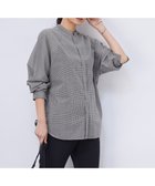 【アイシービー/iCB】の【洗える】ハイツイストコットンボイル バンドカラーブラウス グレンチェック系|ID: prp329100004532618 ipo3291000000032038996