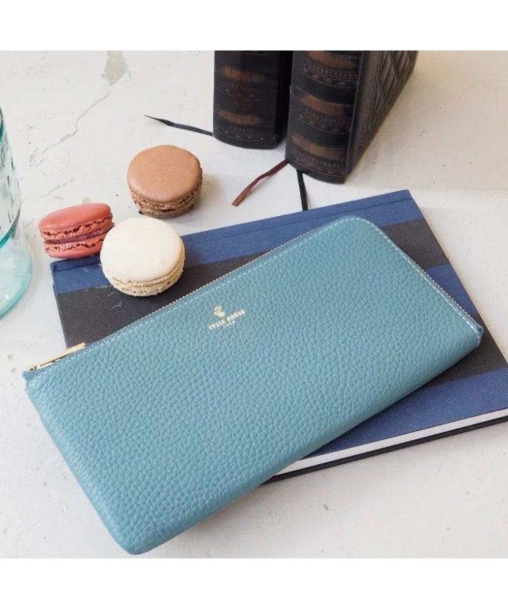 【ペレボルサ/PELLE BORSA】のL字ファスナー長財布 Reinette Goods レネットグッズ 47184785 インテリア・キッズ・メンズ・レディースファッション・服の通販 founy(ファニー) 　ファッション　Fashion　レディースファッション　WOMEN　財布　Wallets　コンビ　Combination　財布　Wallet　ポケット　Pocket　ブルーグレー|ID: prp329100004532620 ipo3291000000032039013