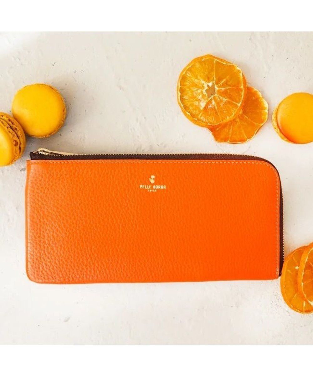 【ペレボルサ/PELLE BORSA】のL字ファスナー長財布 Reinette Goods レネットグッズ 47184785 インテリア・キッズ・メンズ・レディースファッション・服の通販 founy(ファニー) 　ファッション　Fashion　レディースファッション　WOMEN　財布　Wallets　コンビ　Combination　財布　Wallet　ポケット　Pocket　オレンジ|ID: prp329100004532620 ipo3291000000032039015