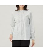 【ジェイ プレス/J.PRESS】の【洗える】BEZコットンナイロン ストライプ ピンタック ブラウス グリーン×ネイビー系1|ID: prp329100004532628 ipo3291000000033513588