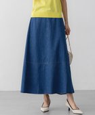 【23区/NIJYUSANKU】の【洗える】ライトダンガリー フレア スカート インディゴ|ID: prp329100004532630 ipo3291000000035575424