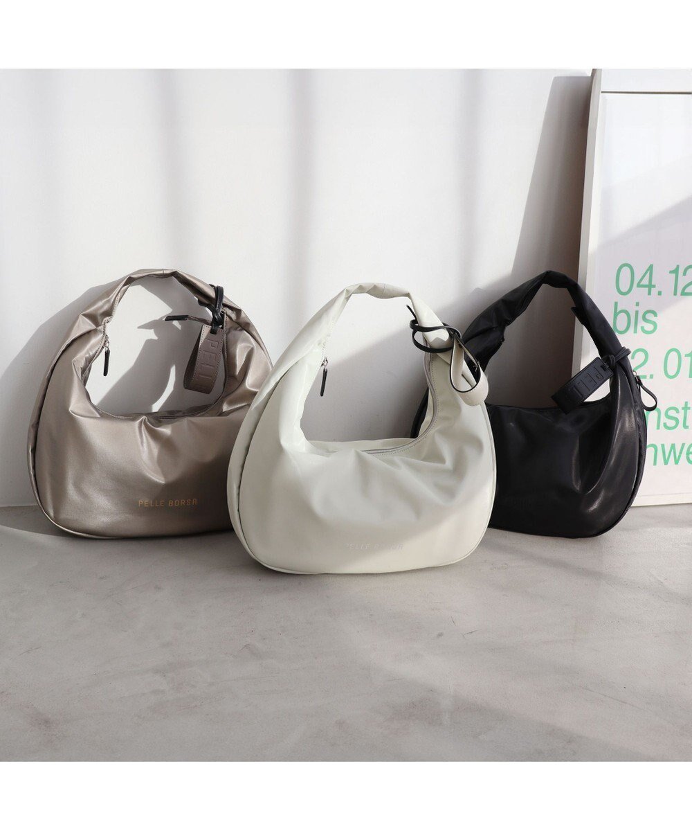 【ペレボルサ/PELLE BORSA】のワンハンドルラウンドバッグ Cheers 4696 インテリア・キッズ・メンズ・レディースファッション・服の通販 founy(ファニー) 　ファッション　Fashion　レディースファッション　Fashion for Women　バッグ　Bags　抗菌　Antibacterial, Bacteria-Resistant　軽量　Lightweight, Ultra Light　財布　Wallet, Purse　フォルム　Silhouette, Form　ポケット　Pocket, Pocket Detail　ラウンド　Round, Round Neck　ループ　Loop, Loop Knit　おすすめ　Recommended / Our Picks　エレガント 上品　Elegant　アイボリー|ID: prp329100004532646 ipo3291000000033643972