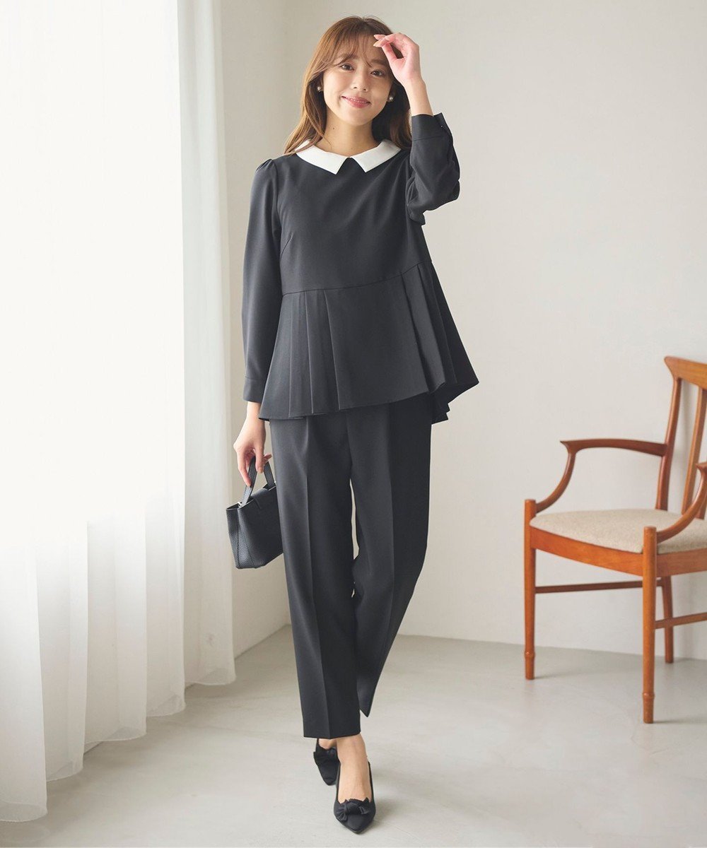 【フェルゥ/Feroux】の【洗える】2WAY 美シルエット セットアップ インテリア・キッズ・メンズ・レディースファッション・服の通販 founy(ファニー) 　ファッション　Fashion　レディースファッション　WOMEN　ワンピース　Dress　春　Spring　洗える　Washable　シューズ　Shoes　ジャケット　Jacket　セットアップ　Set Up　デニム　Denim　バランス　Balance　ペプラム　Peplum　S/S・春夏　Ss・Spring/Summer　夏　Summer　セレモニー　Ceremony　ビジネス 仕事 通勤　Business　ブラック系|ID: prp329100004532663 ipo3291000000032138340