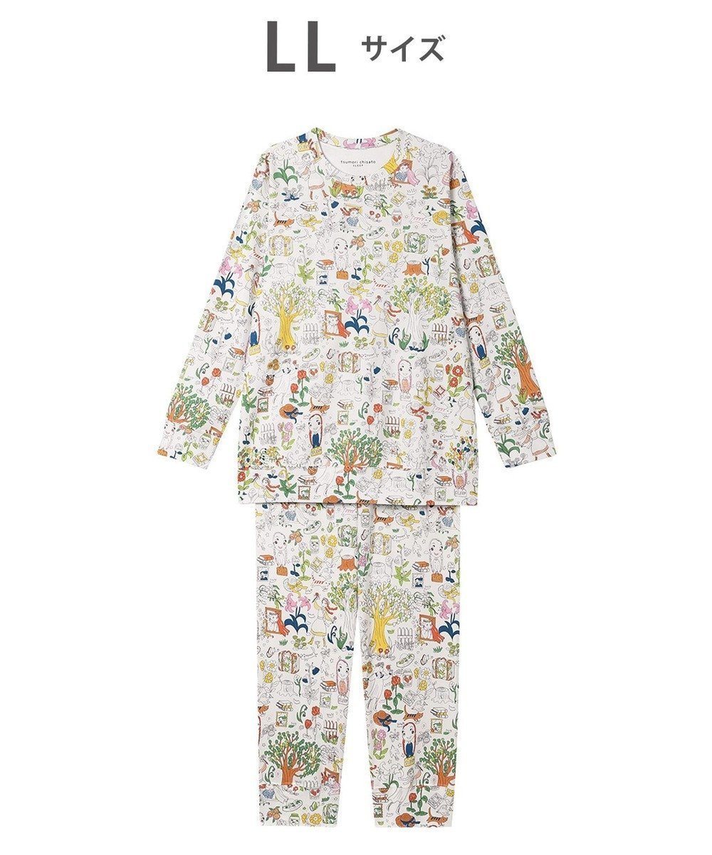 【ツモリチサト スリープ/tsumori chisato SLEEP】のツモリチサト パジャマ 長袖 長ズボン 綿100%(本体) UDX533 /ワコール インテリア・キッズ・メンズ・レディースファッション・服の通販 founy(ファニー) 　ファッション　Fashion　レディースファッション　Fashion for Women　トップス・カットソー　Cut & Sew Tops　パジャマ　Pajamas, Sleepwear　ボトム　Bottoms, Lower Wear　長袖　Long Sleeve, Full Sleeve　アイボリー|ID: prp329100004532742 ipo3291000000033370623