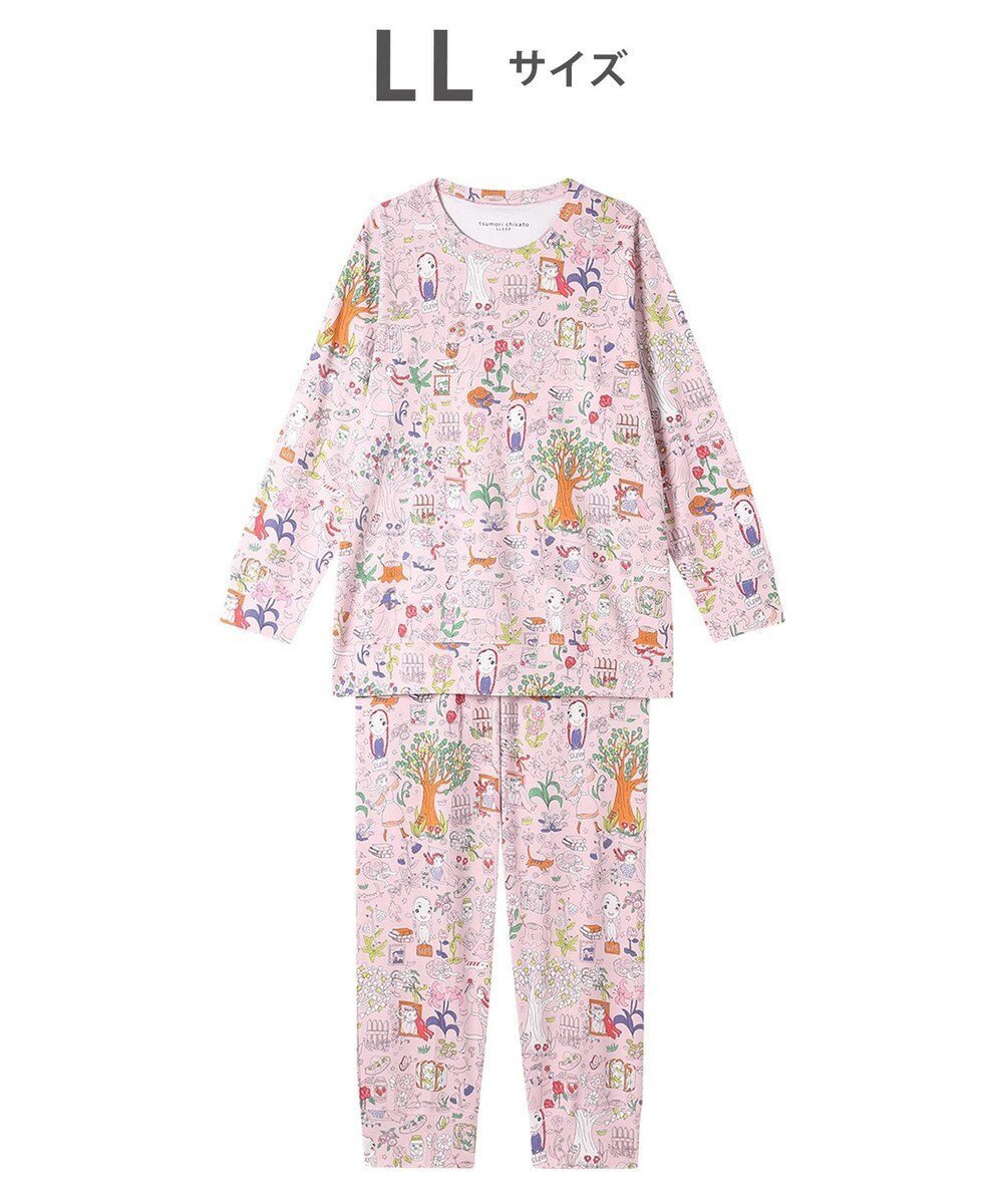 【ツモリチサト スリープ/tsumori chisato SLEEP】のツモリチサト パジャマ 長袖 長ズボン 綿100%(本体) UDX533 /ワコール インテリア・キッズ・メンズ・レディースファッション・服の通販 founy(ファニー) 　ファッション　Fashion　レディースファッション　Fashion for Women　トップス・カットソー　Cut & Sew Tops　パジャマ　Pajamas, Sleepwear　ボトム　Bottoms, Lower Wear　長袖　Long Sleeve, Full Sleeve　ピンク|ID: prp329100004532742 ipo3291000000033370624