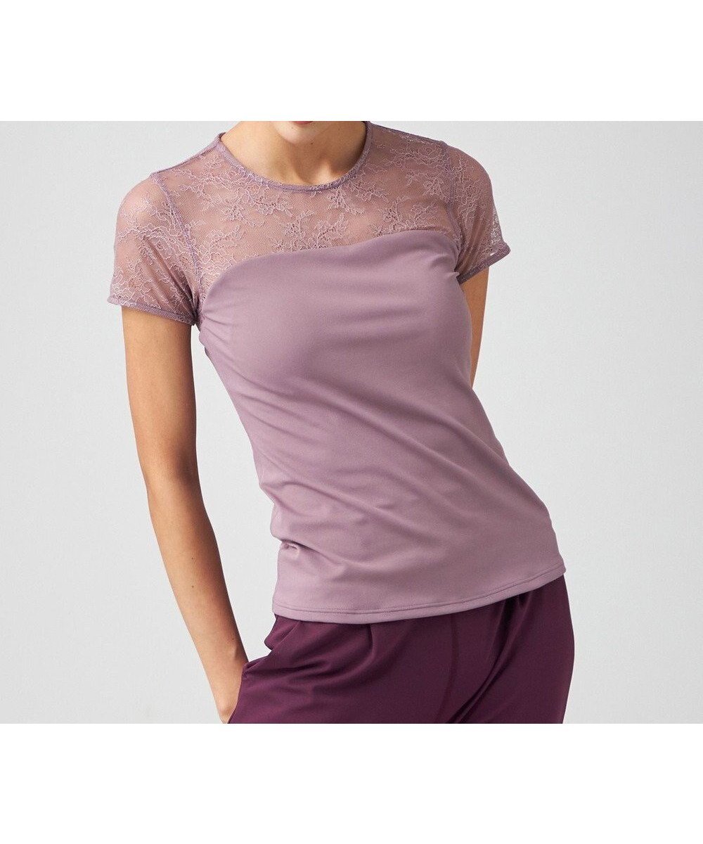 【チャコット/Chacott】のChacott BALANCE レースコンビトップ インテリア・キッズ・メンズ・レディースファッション・服の通販 founy(ファニー) 　ファッション　Fashion　レディースファッション　WOMEN　トップス・カットソー　Tops/Tshirt　コンビ　Combination　吸水　Water Absorption　抗菌　Antibacterial　シンプル　Simple　ストレッチ　Stretch　パウダー　Powder　フィット　Fit　ブラジャー　Bra　ベーシック　Basic　メッシュ　Mesh　モチーフ　Motif　レース　Race　グレイッシュライラック|ID: prp329100004532753 ipo3291000000032039489