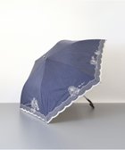 【アウロラ/AURORA】のNINA RICCI (ニナリッチ) マーガレット刺繍晴雨兼用パラソル(折り畳み・トップフラット) ネイビー|ID: prp329100004532765 ipo3291000000032039529