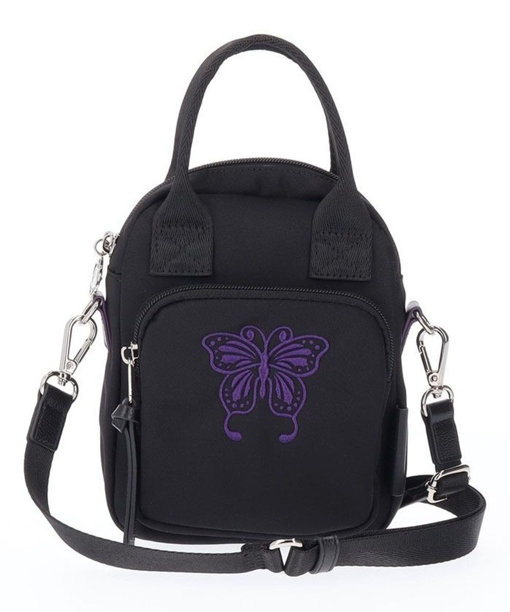 【アナスイ/ANNA SUI】のヴォヤージュ 2wayミニショルダー インテリア・キッズ・メンズ・レディースファッション・服の通販 founy(ファニー) 　ファッション　Fashion　レディースファッション　WOMEN　ショルダー　Shoulder　トラベル　Travel　バタフライ　Butterfly　ビッグ　Big　プリント　Print　ベーシック　Basic　ボストン　Boston　ポケット　Pocket　ポーチ　Pouch　モチーフ　Motif　ラウンド　Round　財布　Wallet　ブラック|ID: prp329100004532850 ipo3291000000032039891