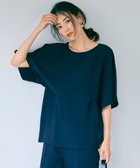 【23区/NIJYUSANKU】の【洗える】ストレッチジョーゼット レイヤー カットソー ネイビー系|ID: prp329100004532854 ipo3291000000032039908