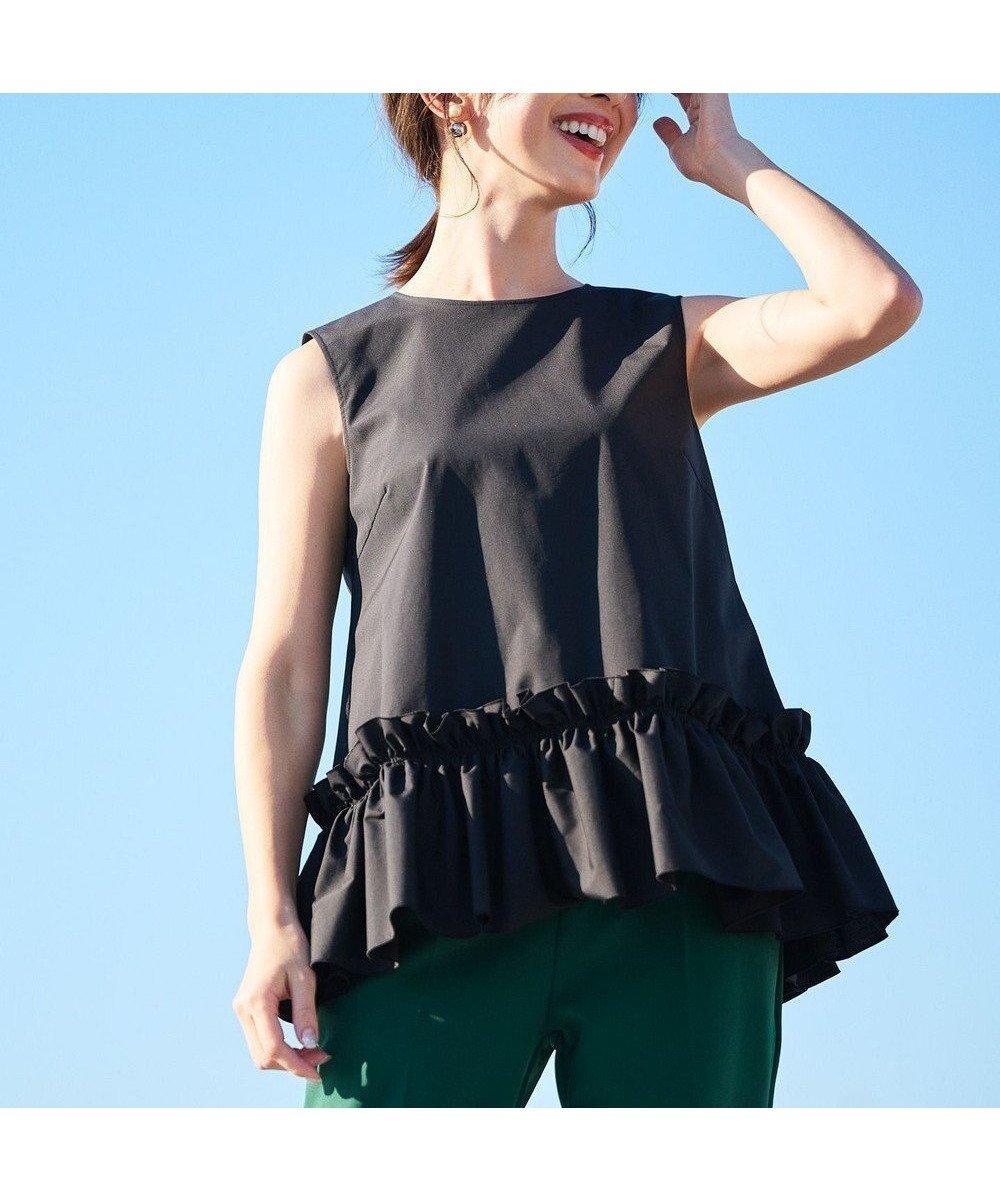 【ハッシュニュアンス/#Newans】のタックフリルヘムシャツ インテリア・キッズ・メンズ・レディースファッション・服の通販 founy(ファニー) ファッション Fashion レディースファッション Fashion for Women トップス・カットソー Cut & Sew Tops シャツ・ブラウス・オフィスカジュアル Elegant Blouses & Button-Ups フェミニン Feminine, Girly フリル Frill, Ruffle 夏 Summer 春 Spring S/S・春夏 SS, Spring/Summer, Warm Season 洗える Machine Washable ブラック|ID: prp329100004532908 ipo3291000000034211272